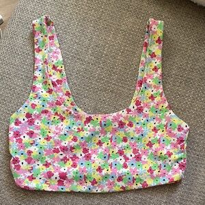Zara Multicolor Floral Crop Top